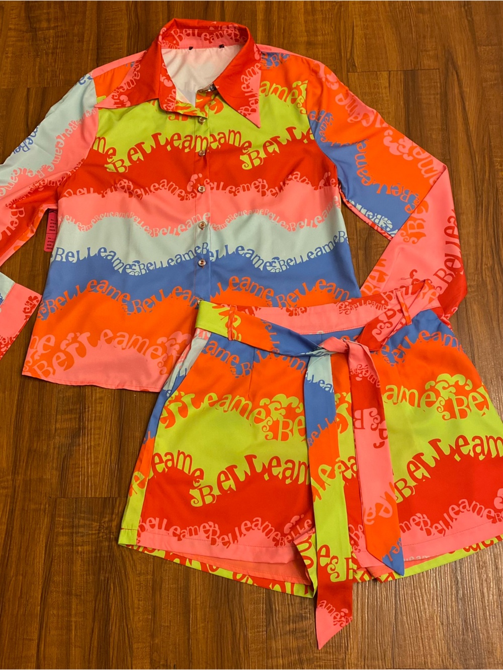 New Ladies Multi-Color Matching Short Set